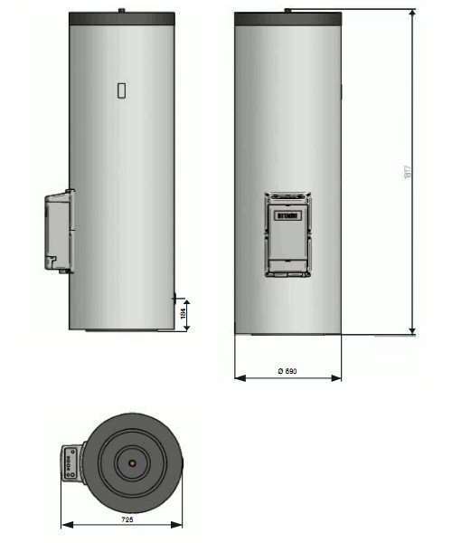 Dimensions Chauffe eau Thermodynamique Hitachi Yutempo