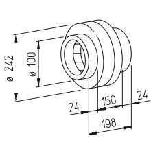 dimensions ventilateur de gaine rvr
