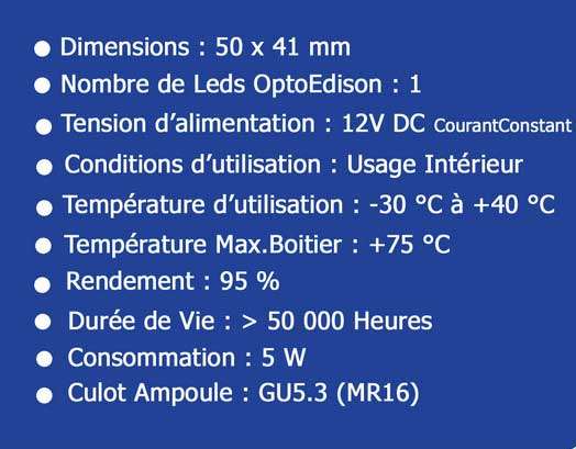 ampoule led orion orions specifications
