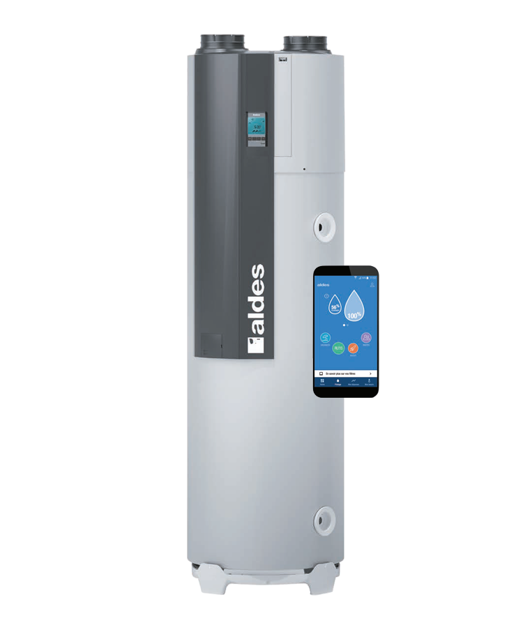Chauffe-eau thermodynamique connecté t-flow aldes 11023384