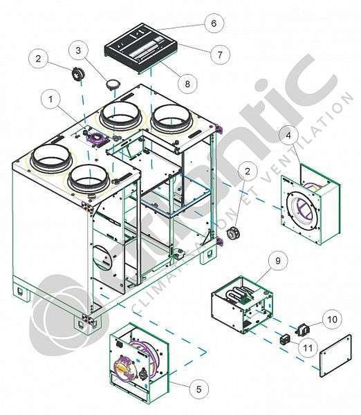Atlantic Clim & Ventil 914051 EXTRACTION ET INSUFFLATION AIR