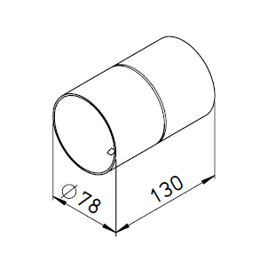 Helios flexpipe Manchon femelle pour conduit d'air FRS⌀75