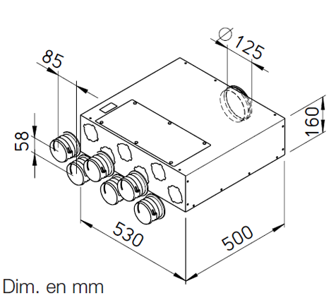 Flexpipe Helios Collecteur extra-plat 6x75/125