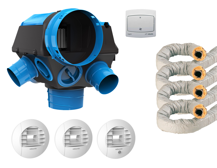 KIT HYGROCOSY BC avec bouton poussoir pour bouche cuisine et gaines