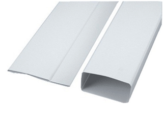 TR PLAT 55 ATLANTIC 1,5m Tube rigide rectangulaire plat 55x110 plastique 460021