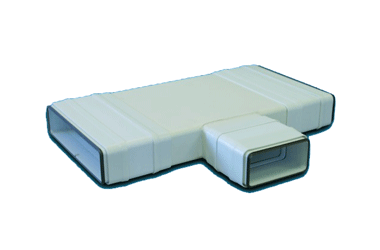Té réduit 90° horiz. rect. 55x220x110 plast. à joints 460068