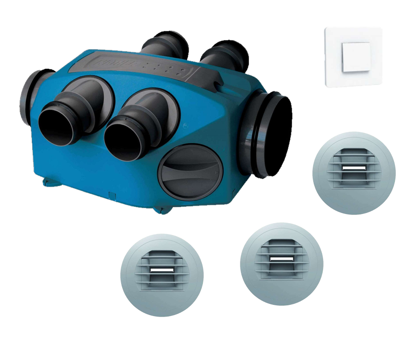 Kit VMC INFINITY avec bouton poussoir pour bouche cuisine