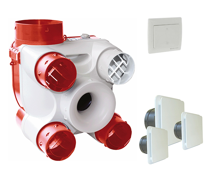 Kit DECO DHU K avec bouches et interrupteur 2 positions pour grande vitesse cuisine