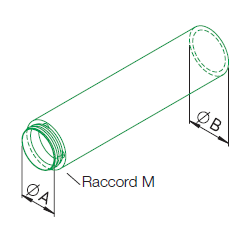 IsoPipe IP 160/2000 HELIOS VENTILATEURS 2m Conduit droit ⌀160 + raccord Mâle 9447