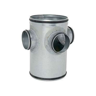 Collecteur d'étage 3 piquages Galva D250 à joints ECONONAME COL3GALD250J