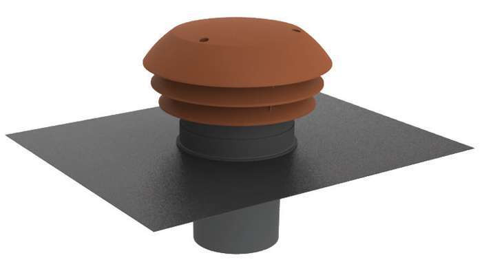 Chapeau de toiture plastique tuile ⌀125 