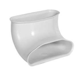 Coude 90° vertical ovale 