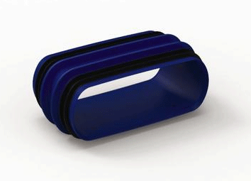 Couplage oblong avec des caoutchoucs