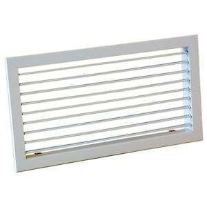 Grille de soufflage ou reprise simple déflection à ailettes orientables. Couleur aluminium GAO A 300X200 Unelvent 859934