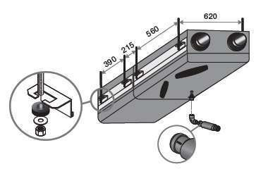 Kit suspension plafond échangeur/moteur Dee Fly 