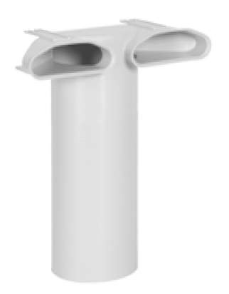 Manchette coudée ovale D125 2 piquages 