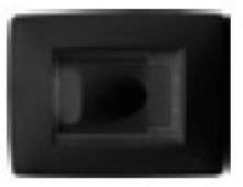 Prise rect design noire aspiration centralisée