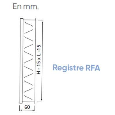 Registre pour grille de soufflage RFA 600X300 Atlantic 528468