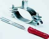 Fixations murales pour Twin tube inox/cuivre (4 colliers + vis) 