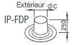 Sortie toit plat pour chapeau ⌀160/180 