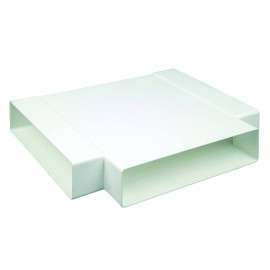 Té 90° horizontal rectangulaire 55x220 plastique 
