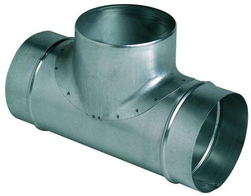 Té 90 degrés galva diam 200/80 - TE 200/80/90 - S&P UNELVENT - 864732 - 3411454732787