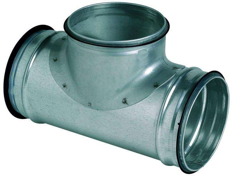 Té équerre 90° galva - TE ⌀200/125 + joints - ALDES - 11098010 - 3542280980100
