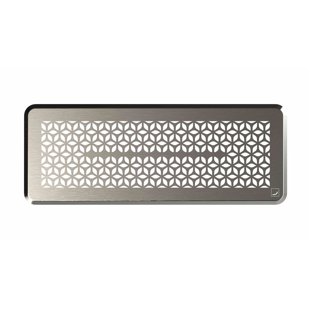 Grille allongée CLF 340 x 130 mm inox satiné ZEHNDER COMFOSYSTEMS ComfoGrid Bologna  - 990322313