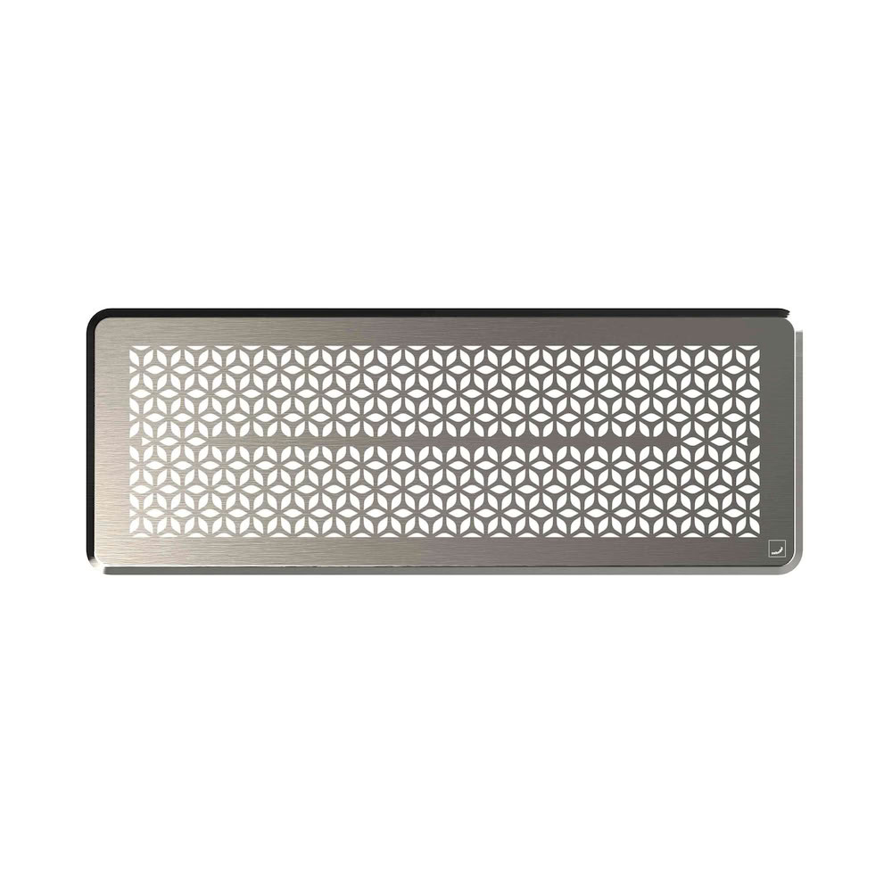Grille longue CLD 430 x 160 mm inox satiné ZEHNDER COMFOSYSTEMS ComfoGrid Bologna  - 990322317