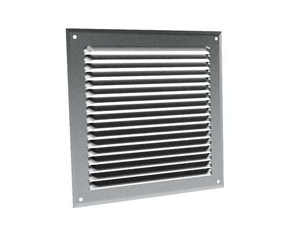 Grilles à auvents en aluminium brut GA AL 150 x 150 GAM - 6813 ANJOS