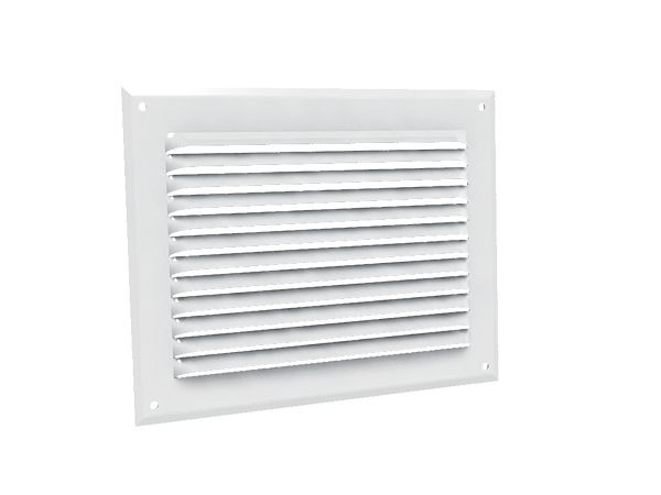 Grilles à auvents en aluminium prélaqué blanc GA BL 240 x 165 - 6739 ANJOS