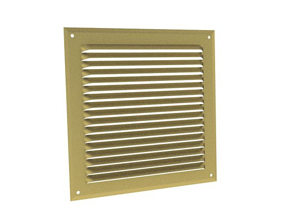 Grilles à auvents en aluminium prélaqué doré GA DO 200 x 200 GAM - 8015 ANJOS