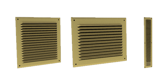 Cyclingcolors – Grille aération VMC rectangulaire 400 x 80mm – Finition or anodisé – Trous pré-percés pour fixation – Surface de ventilation 96 cm²