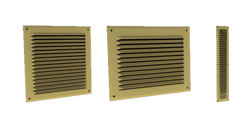 Grille à auvents en aluminium prélaqué doré 150 x 150 - GADO - ECONONAME - GADO150 - 3664132004731