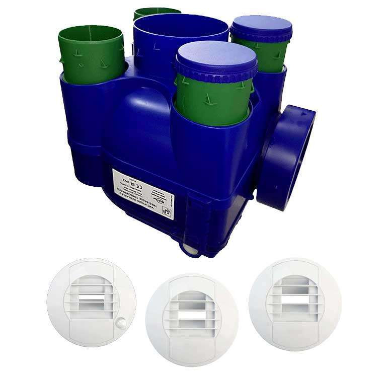 Hydra Ecowatt Kit VMC simple flux hygroréglable 609006 Unelvent Sauler et Palau