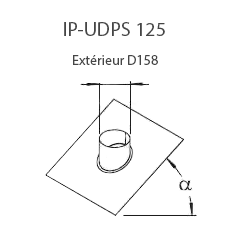 Sortie pour toiture inclinée ip udps helios 125