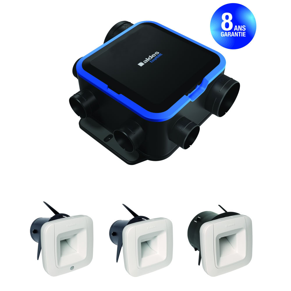 Kit EasyHOME Hygro cpt premium mw avec bouches BDH Kit VMC simple hygroréglable 11033451 ALDES