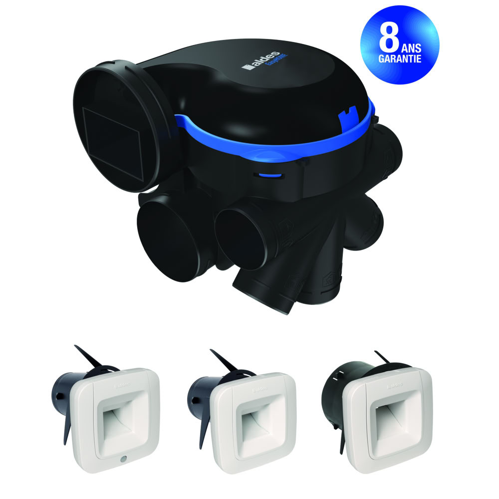 Kit EasyHOME Hygro premium mw cord avec bouches BDH Kit VMC simple hygroréglable 11033436 ALDES