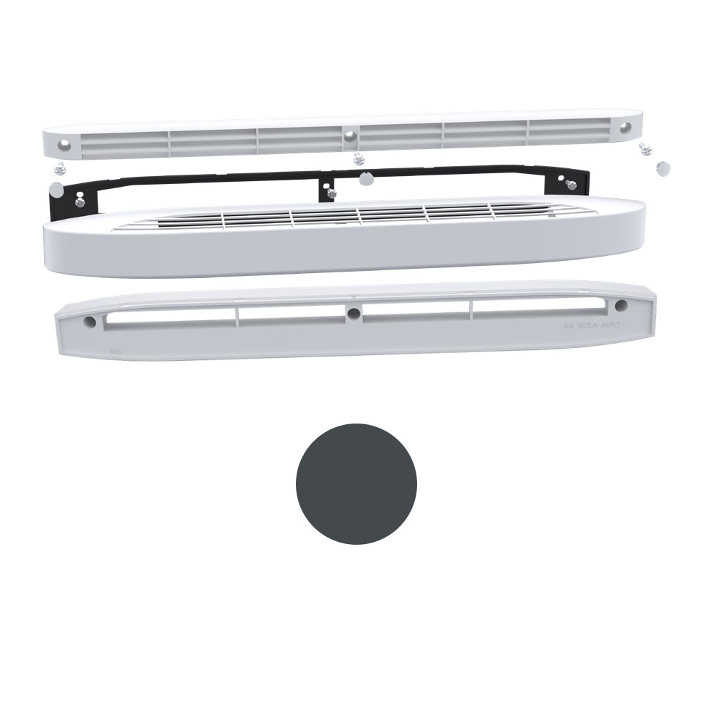 Kit ISOLA 45 RA + CE2A + 6 vis + 3 caches vis Gris Foncé Kit entrée d’air autoréglable acoustique 4653GF ANJOS