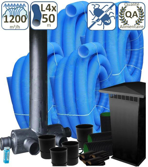 Kit puits canadien 1200m3h Kit puits canadien 119500009 ECONONAME