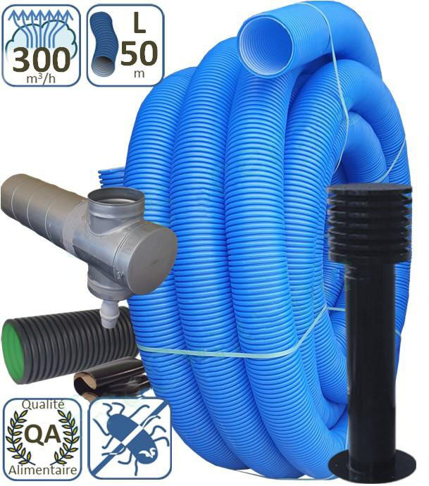 Kit puits canadien Performance 300m3h Kit puits canadien 119500002 ECONONAME