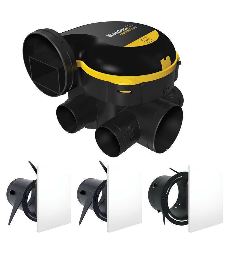 Kit VMC simple flux autoréglable EASYHOME AUTO + COLORLINE Aldes 11026033