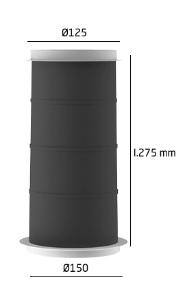 Manchon Plastique de traversée de dalle 125 L 275 mm 