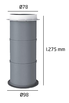 Manchon plastique dalle 80 mm l.275 
