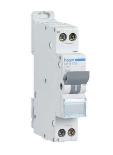 Disjoncteur 1P+N 3KA C-10A 1 Module MFN710