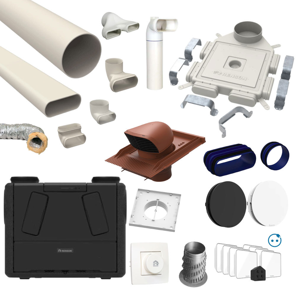 Pack perso Centrale VMC double flux Renson Flux+ Wall