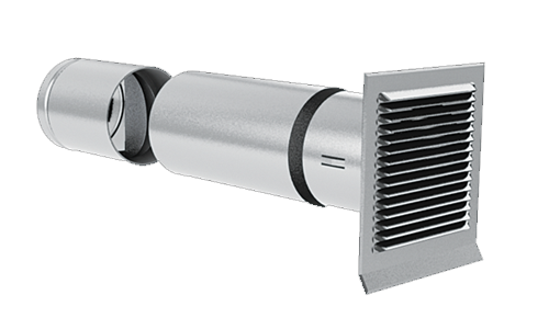 Prise d'air façade avec clapet anti-retour D125  ECONONAME PAC⌀125