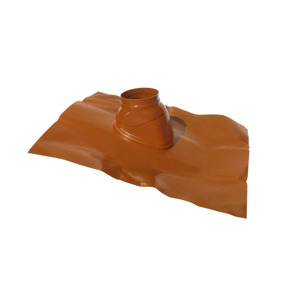 Solin de toiture 25 à 45° ocre plomb ocre large D80/125mm 172022 UBBINK