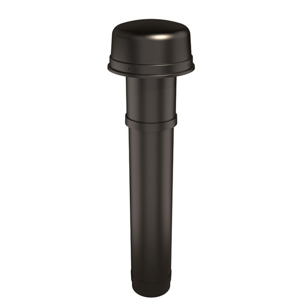Sortie de toit noir diamètre 180 mm isolé Ventub 169860 UBBINK