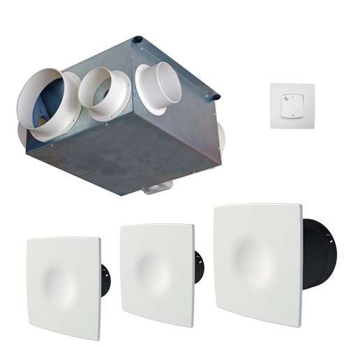 Kit VMC compact simple flux autoréglable AUTOCOMUT 2HR Design Eoliance Habitat 911722